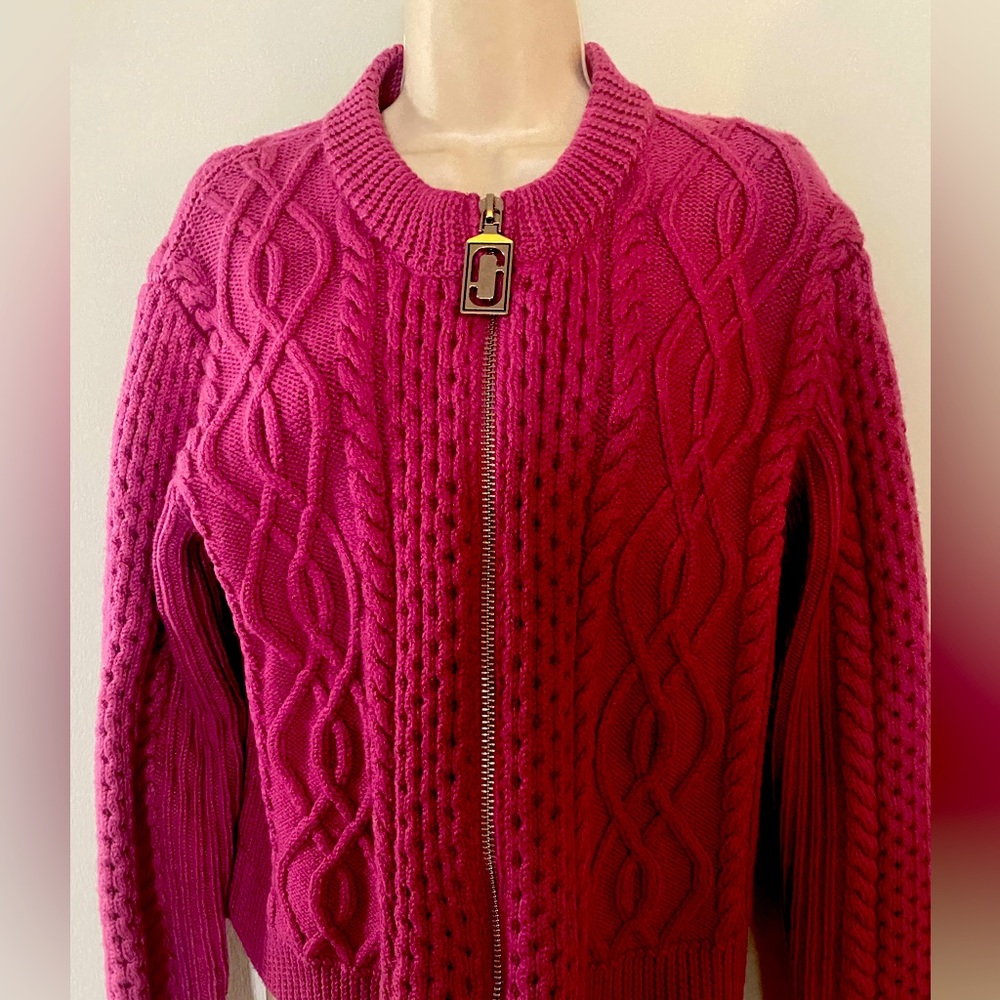Marc Jacobs Pink Cardigan - 100% Merino Wool Sweater